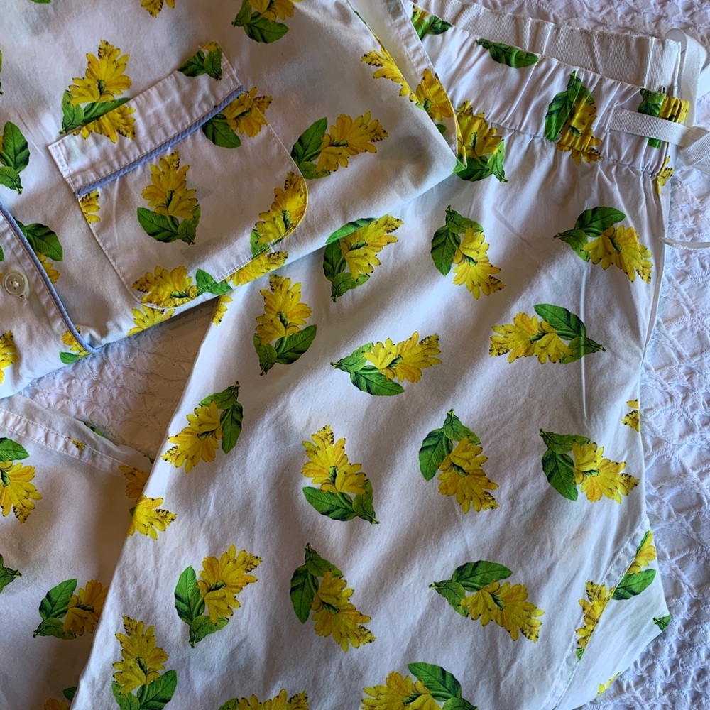 J. Crew Yellow and Green Floral Pajamas - Picture 6 of 16
